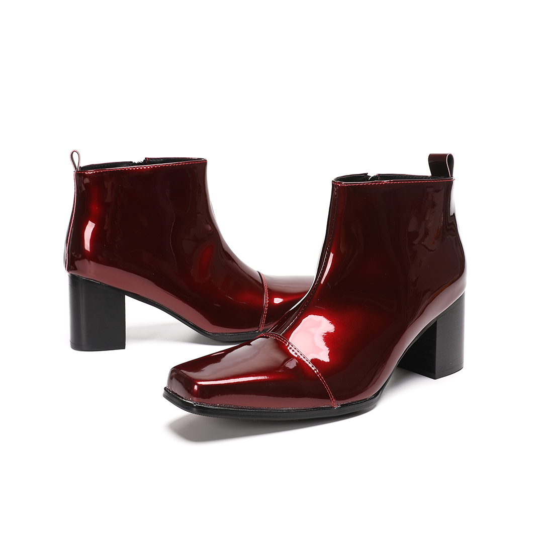 Męskie czerwone botki na wysok – Men Formal Wear With Boots recenzja i cena